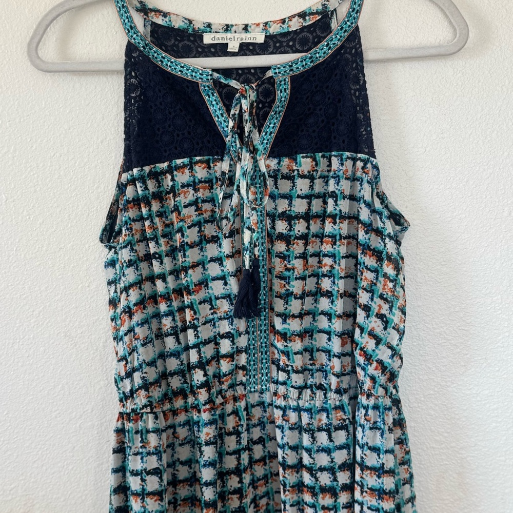 Daniel Rainn DR2 Maxi Dress Navy Geometric LOT OF 2 Size S Small - Picture 15 of 16